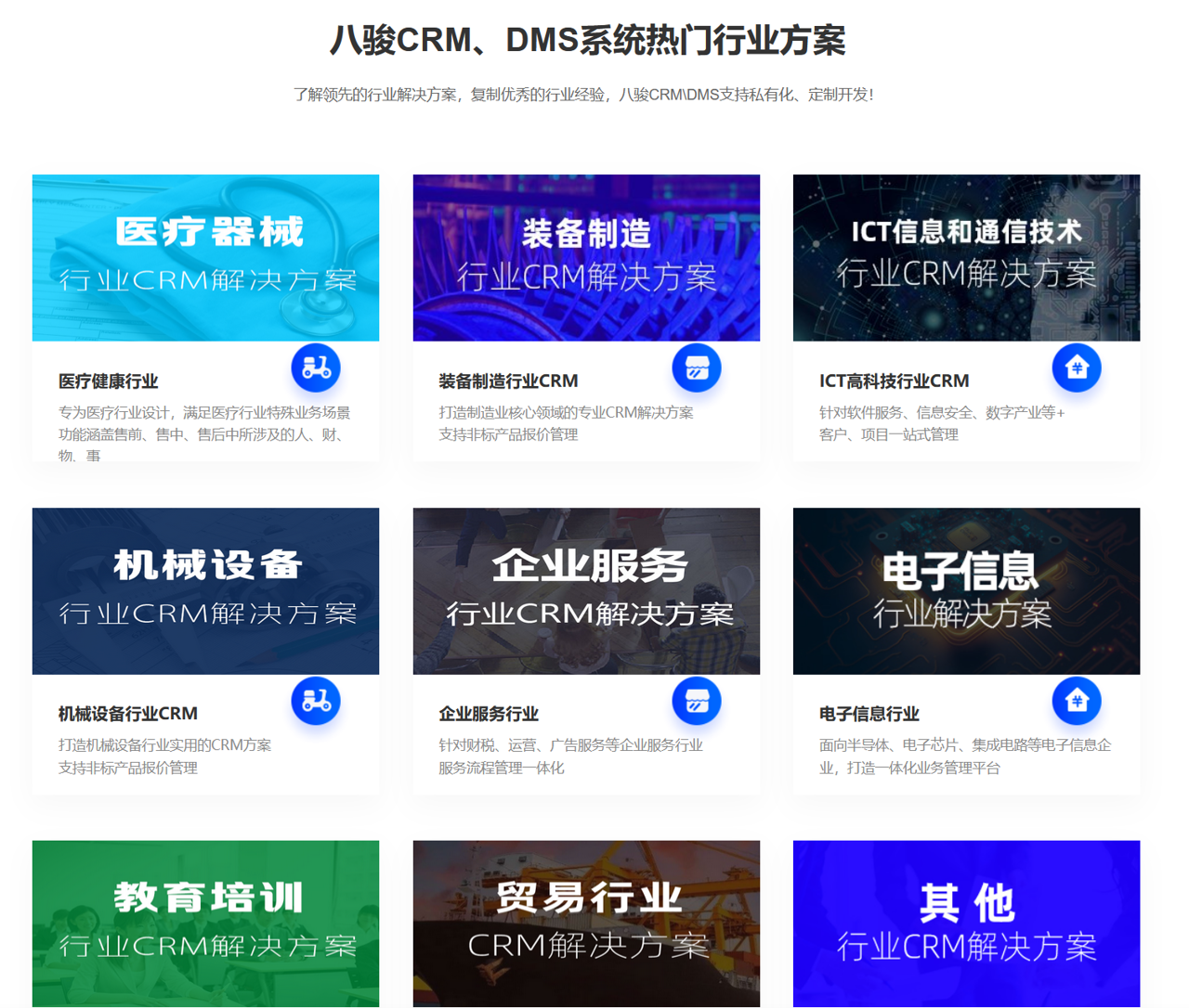 CRM行業解決方案